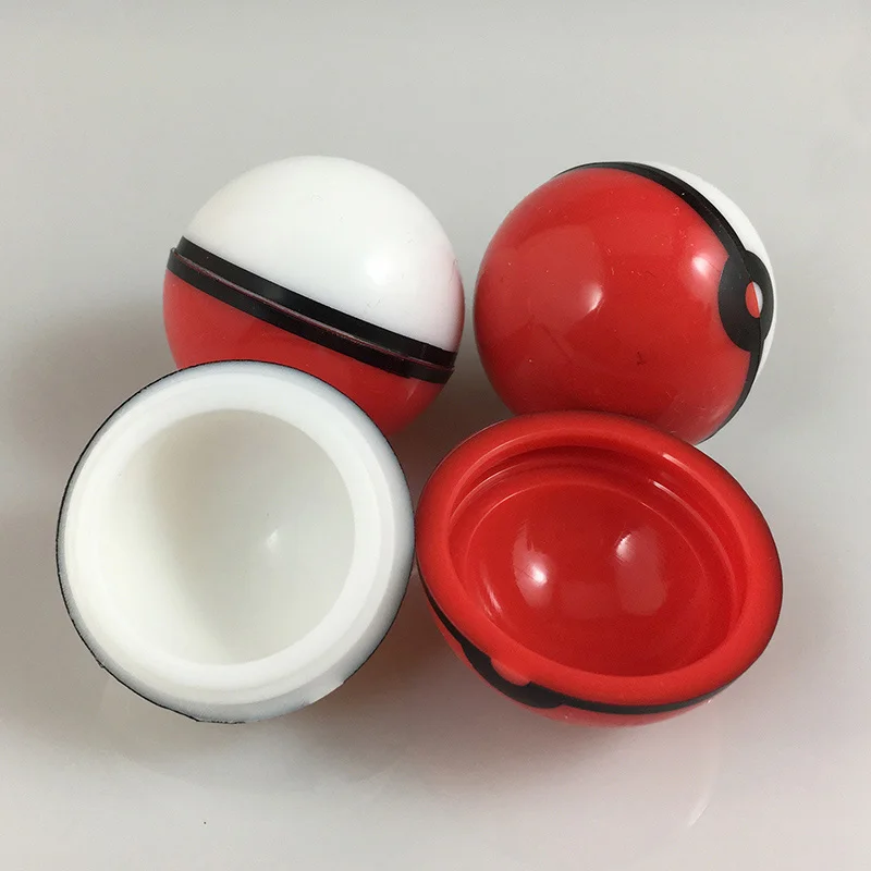 3packs 5ml Poke Ball Silicone Jar Box Container Face Cream/Lotion/Cosmetic Travel Container Makeup Sample Bottle Wax Oil Storage