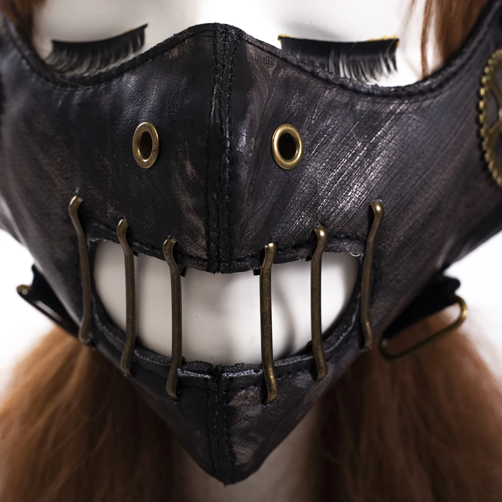 Steampunk Retro Gothic Mask Men Women Cosplay Gear Mask
