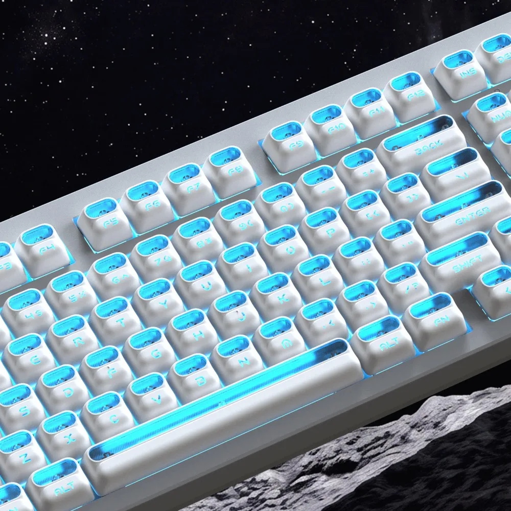 ZuoHe ZH980 Astronaut Series GB Mechanical Keyboard XDA Profile Tri-Mode Wireless Gasket Hot Swap 6000mAh Gaming Accessories