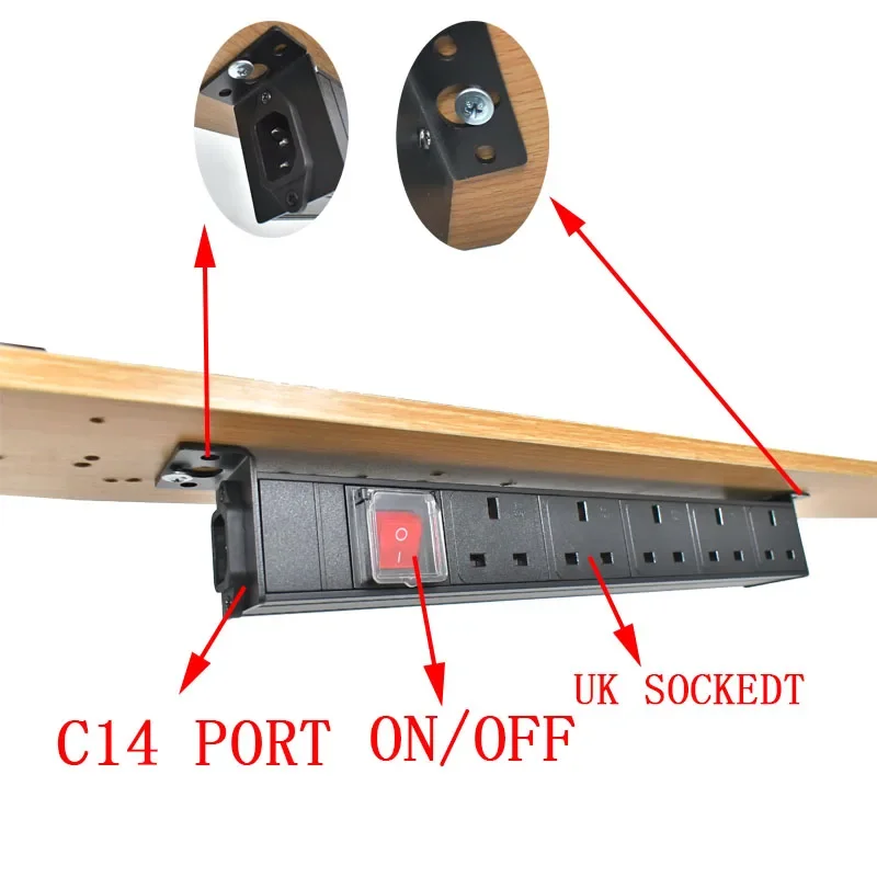 C14 port  PDU Power Strip Distribution Unit UK Hidden SOCKET Patch panel 1-9AC output 13A 4000W wireless