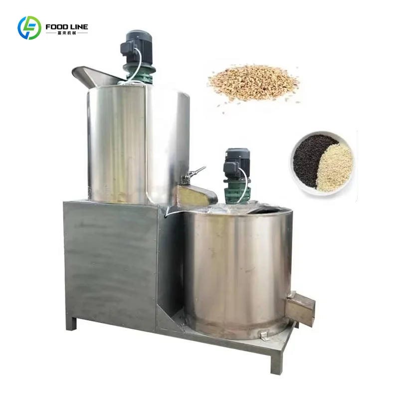 Customized Automatic Sesame Cleaning Peeling Machine Black Sesame Dehulling Equipment Popular For India Sesame Processing Plant