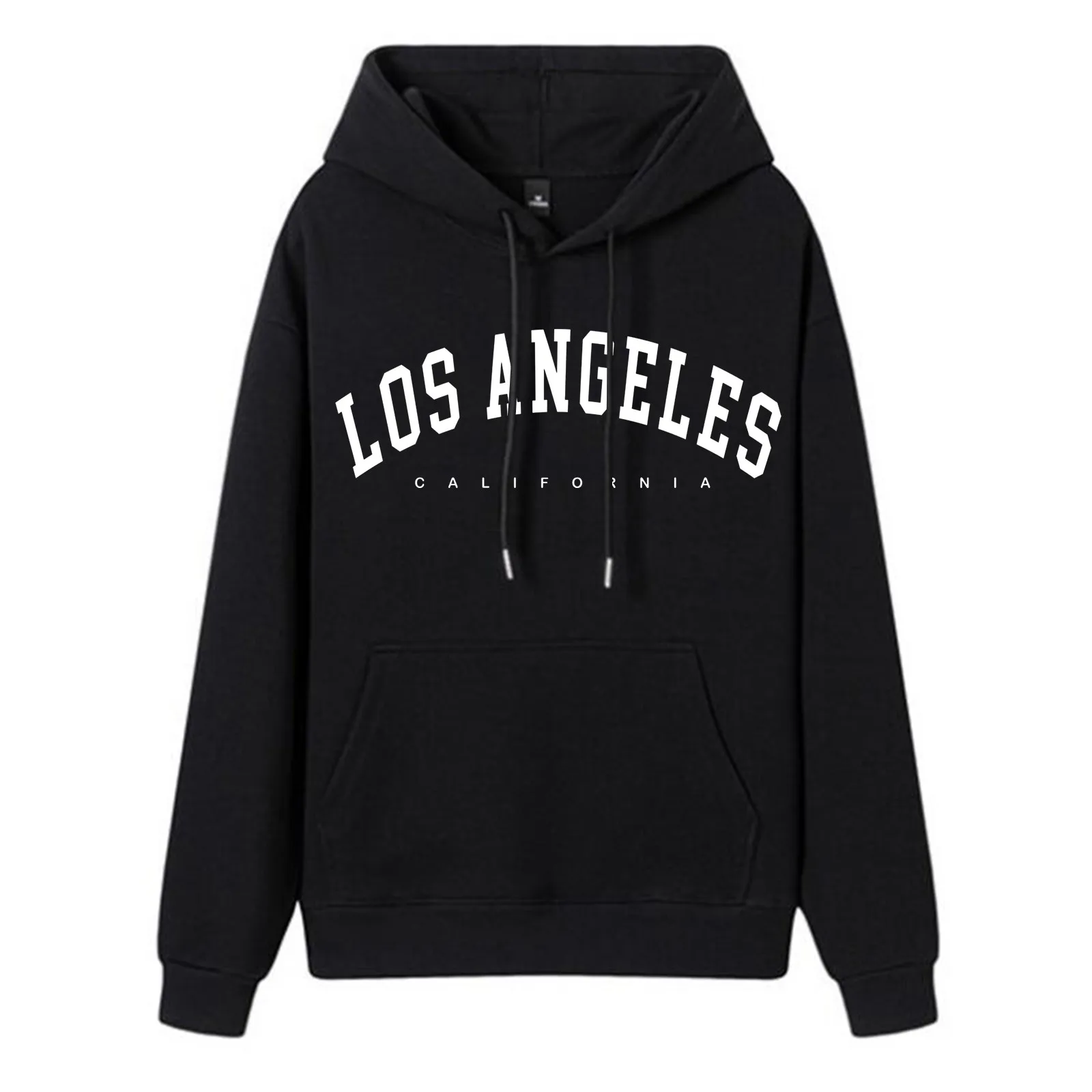 2022 Hoodies Women Casual Fashion Los Angeles Letter Print Hoodie Graphic Drawstring Pullovers Preppy Sweatshirt Youngs Tops