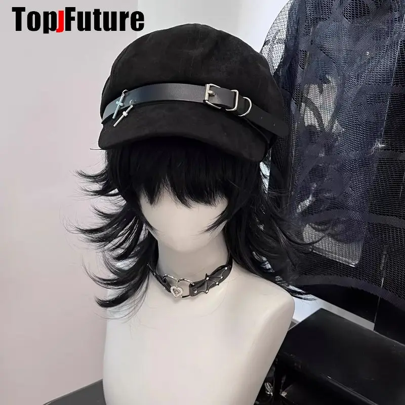 Wholesale Custom Make Customized Women Harajuku Gothic Lolita Beret hat Cap Y2K Girl  bow Punk Lace handmake decorative Sun hats