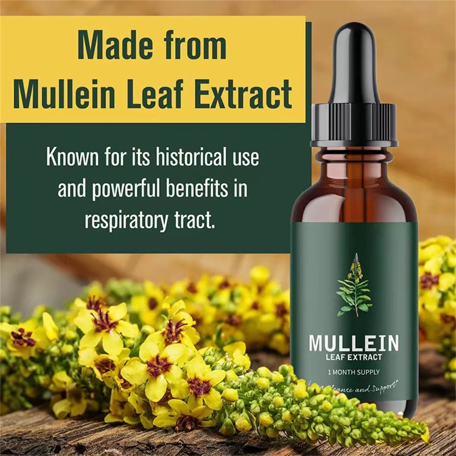 30ml Mullein Leaf Extract Support Nose Cleanse & Respiratory Function For Healthy Breathing Natural Supplement Healthy Gift