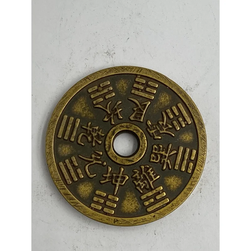 Coated Twelve Zodiac Gossip Copper Coins plus-Sized Thick Copper Coin Geomancy Decoration Antique Collection Diameter6.8cm