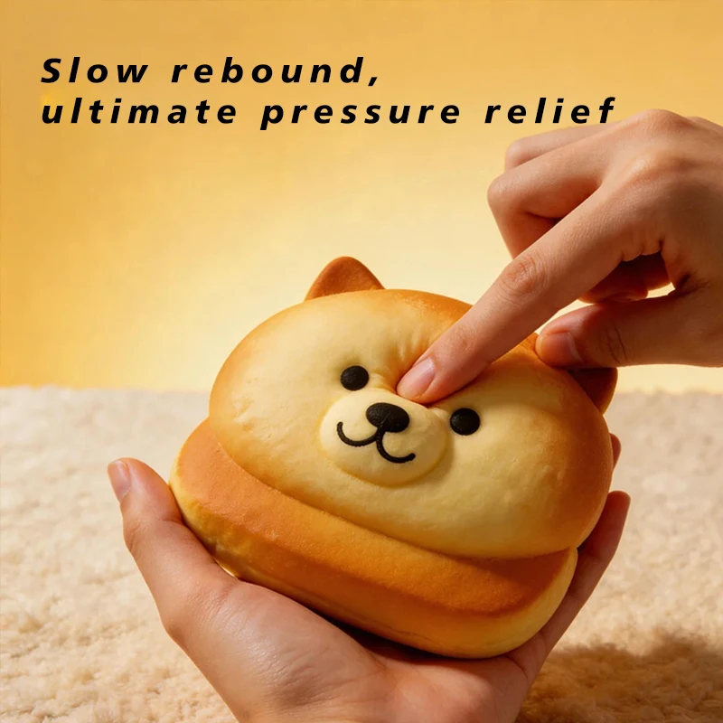 

HY Realistic Shiba Inu Bread Squishy Toy, Slow Rising Kawaii Dog Squeeze Fidget Toy, Stress Relief Birthday Gift