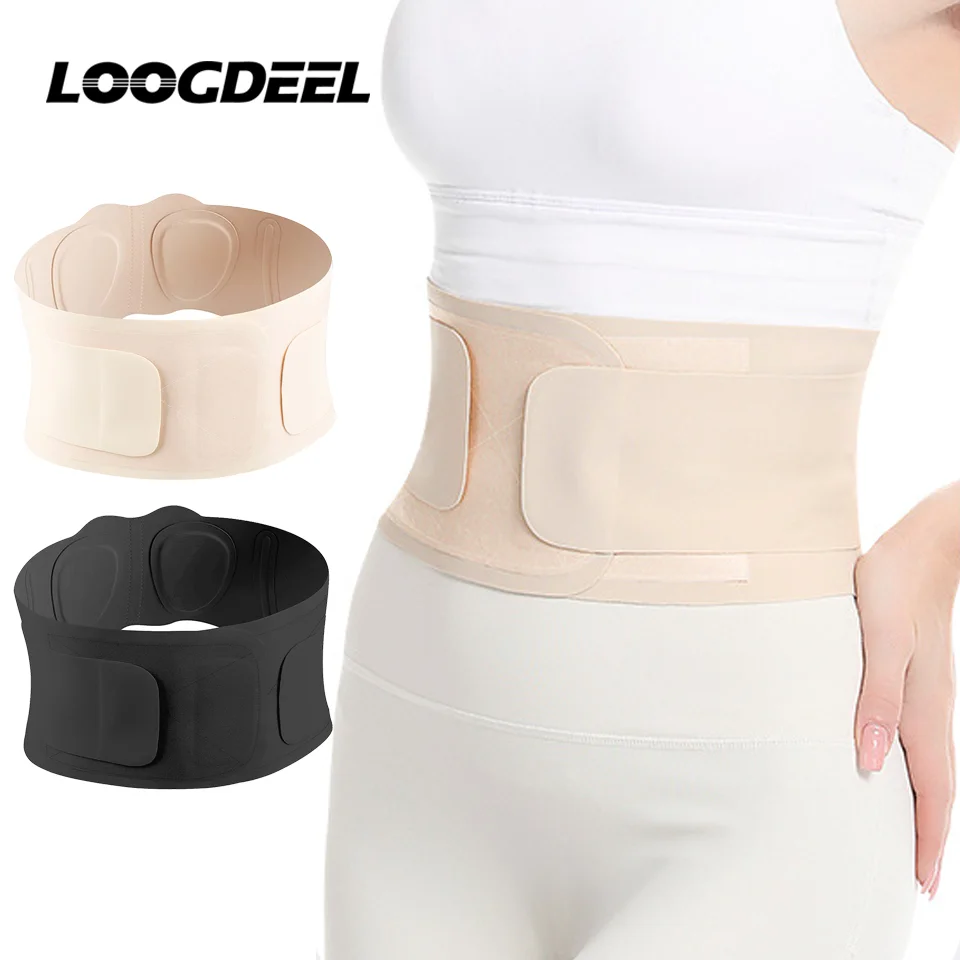 LOOGDEEL Thin Waist Support Belt Lower Back Pain Relief Breathable Lumbar Support Belt Sciatica Scoliosis Herniated Disc Unisex