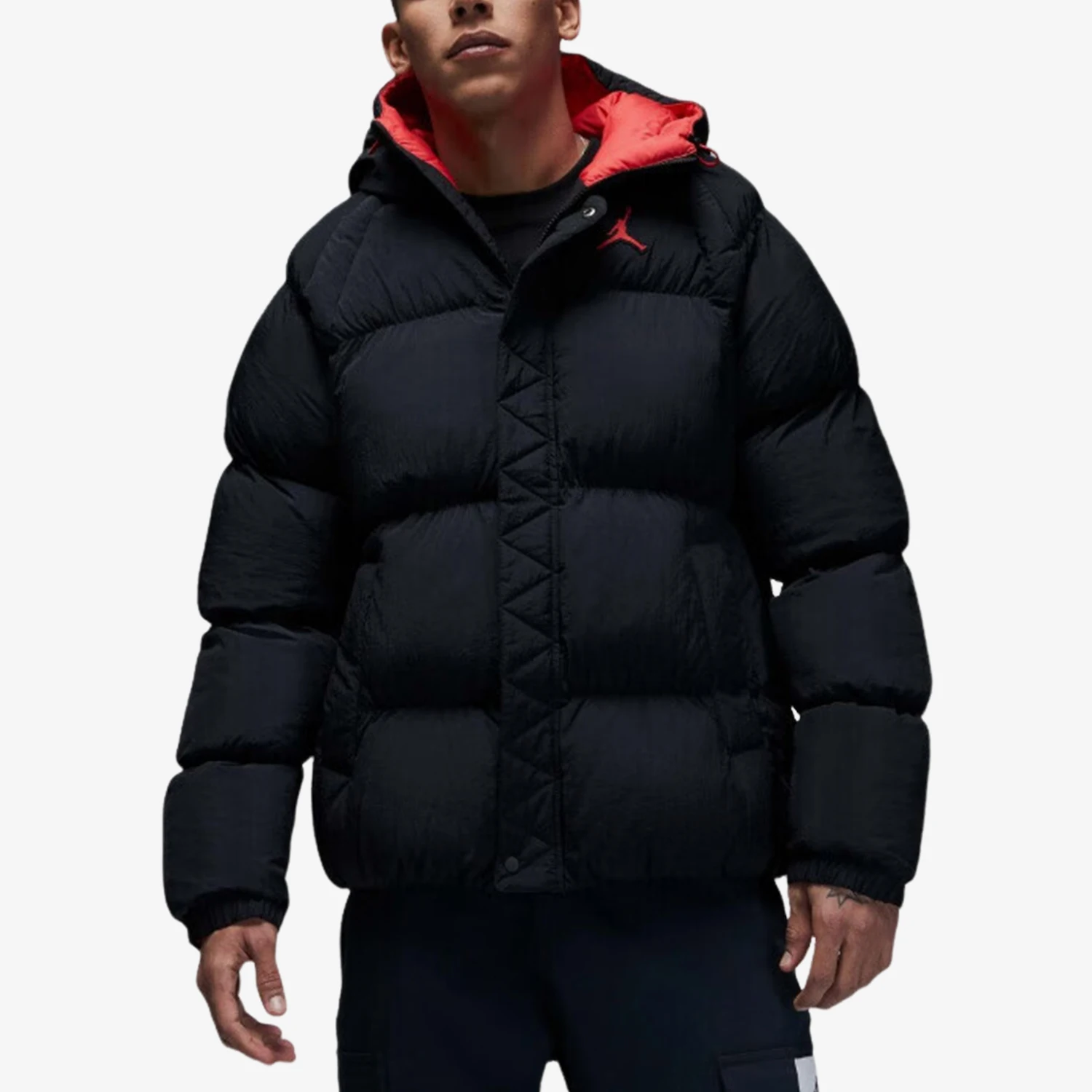 Nike genuine JORDAN winter new men's hooded sports warm cotton jacket DQ7349-010