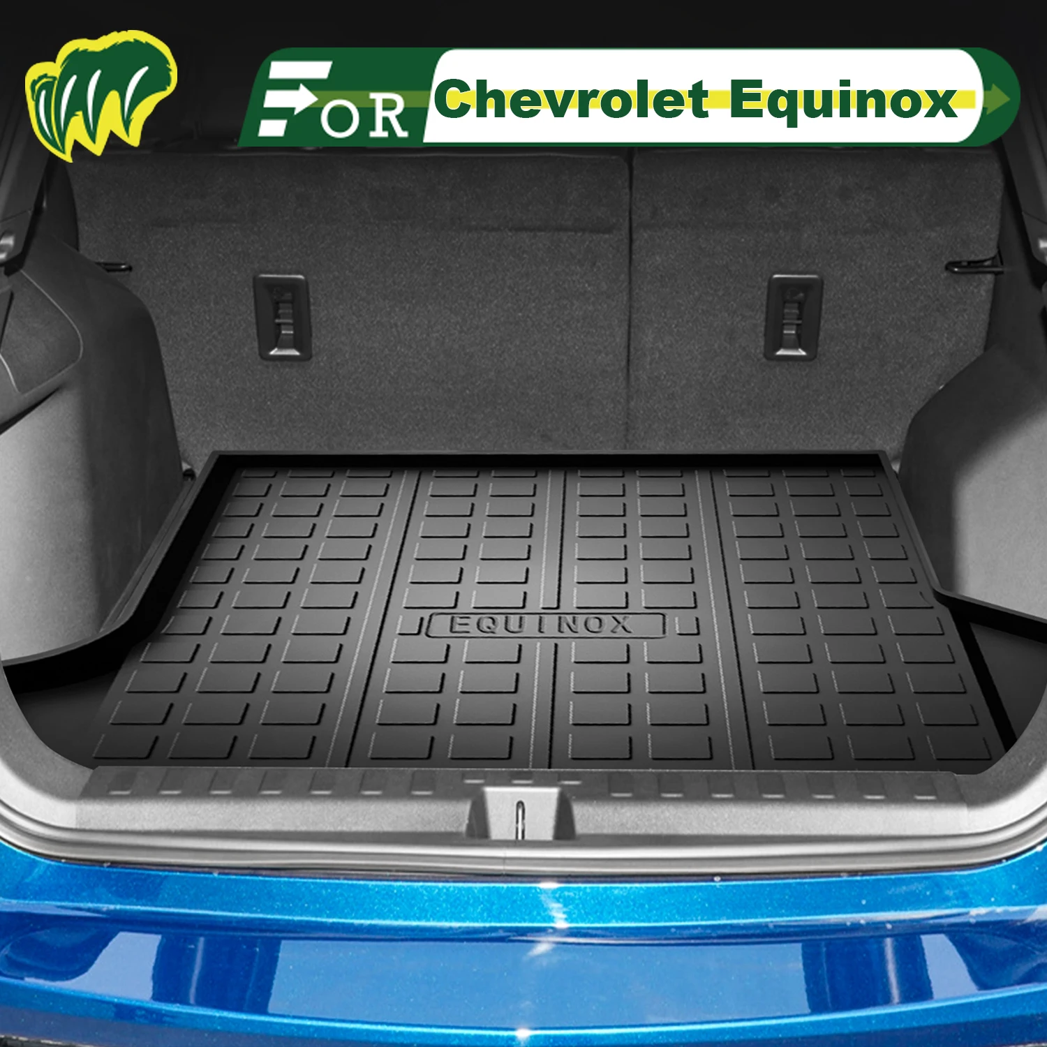 

For Chevrolet Equinox 2017-2025 TPE Custom Fit Car Trunk Mat All Season Cargo 3D Shaped Trunk Liner Rear Trunk Protection Mat
