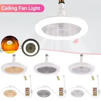 30W E27 Ceiling Fan Light Silent Cooling Aroma Fans Lamp Dimmable w/ Remote Control 3 Speeds Wind Electric Fan Lights Chandelier