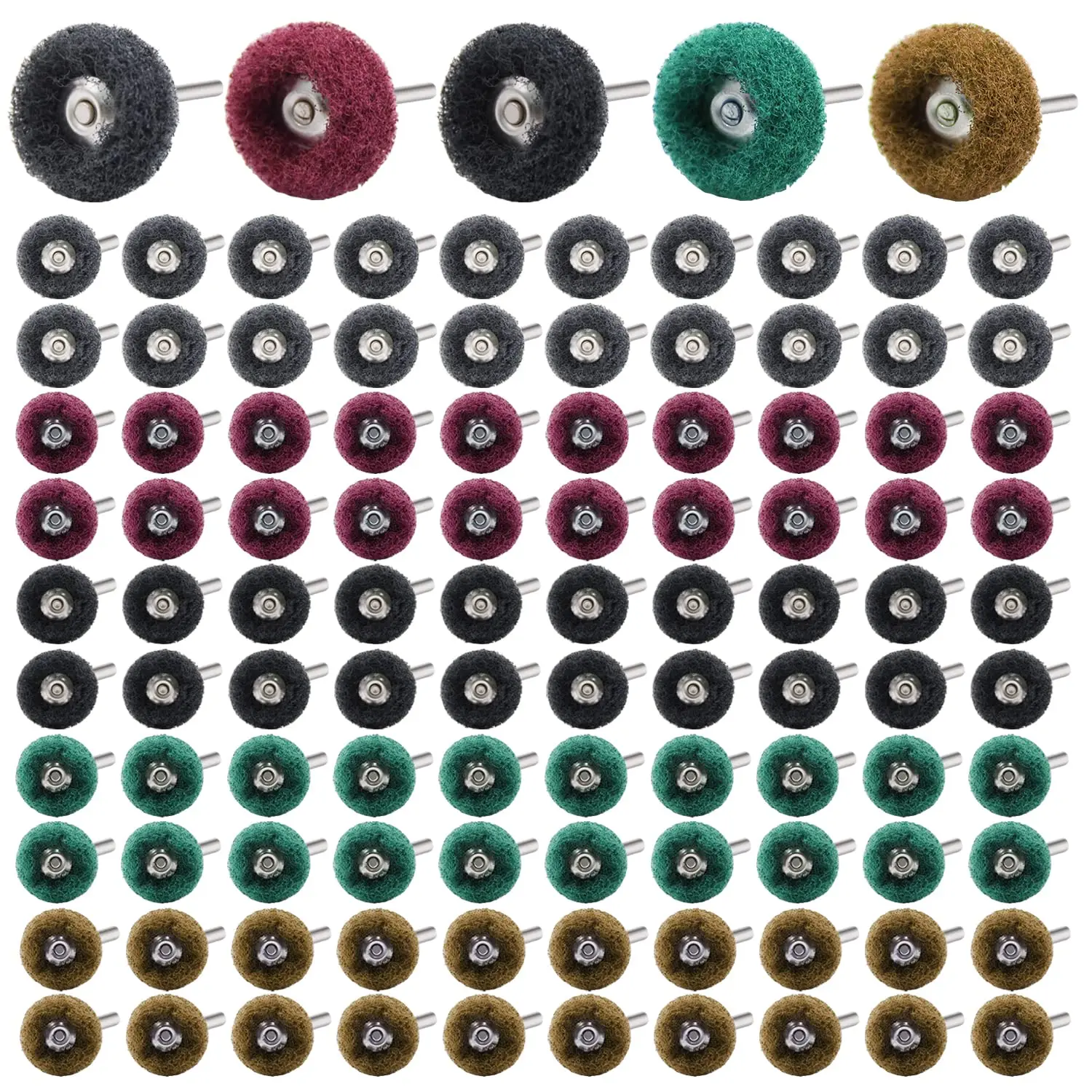 100Pcs/Set 3mm Buffing Polishing Wheels 1 inch Abrasive Wheel Metal Polishing Compound for Rotary Tools