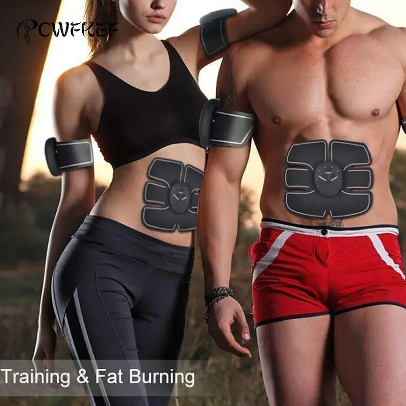 EMS Smart Abs Stimulator Abdominal Muscle Training Pad Body Fit Slimming Trainer