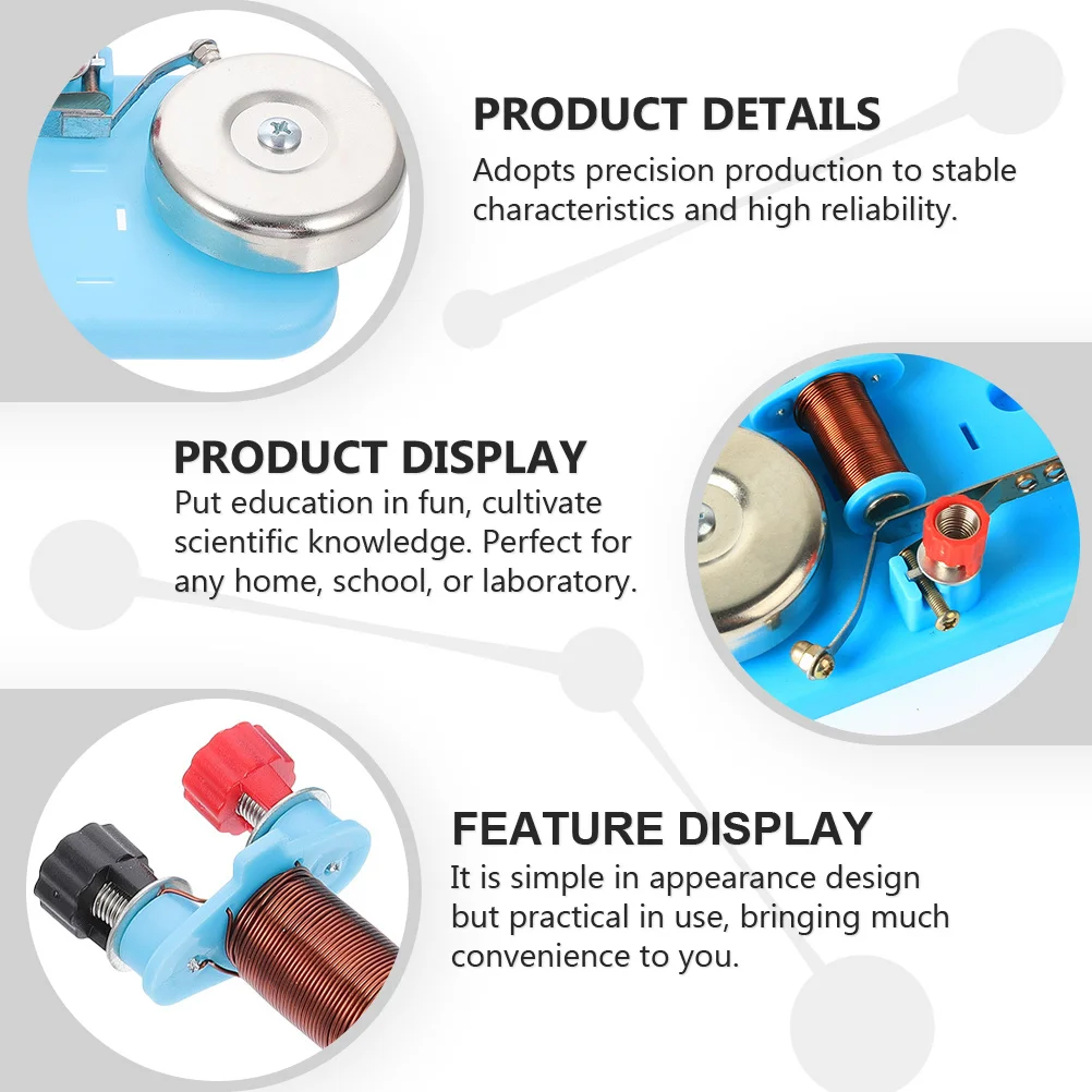 1 Set Experimental Electric Bell Student Science Kit For Physics Laboratory Circuit Learning Electricity Teaching Aids Tools