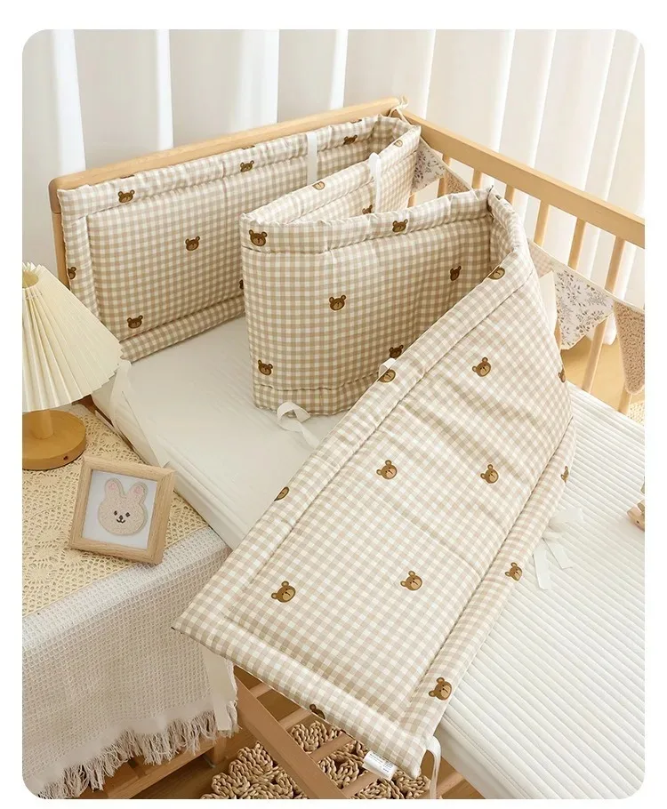 

Pure Cotton Breathable Anti-collision Cushioning Soft Bag One-piece Baby Bed with Children's Splicing Newborn Baby Crib