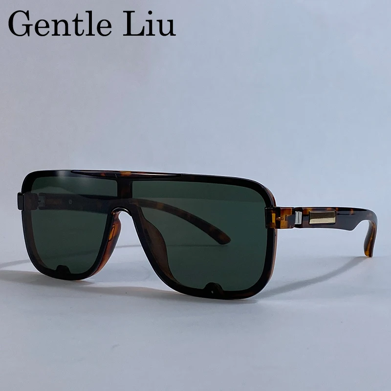 الاستقطاب الكلاسيكية مربع النظارات الشمسية الرجال إطار كبير 2025 العلامة التجارية الفاخرة فاسق درع حملق نظارات شمسية للذكور UV400 نظارات ظلال #5
