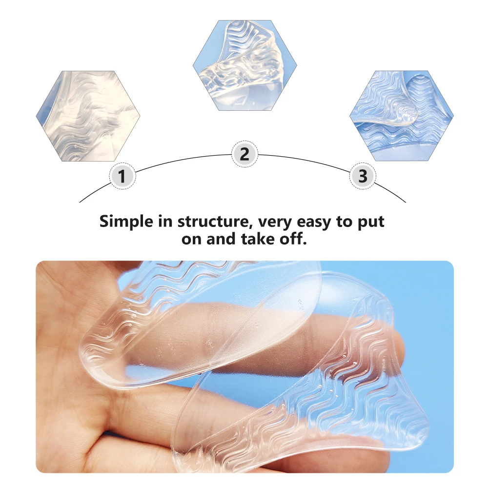 

3 Pairs Forefoot Pad Damping Anti friction Heel Silica Gel Cushion Breathable Non slip Absorption Walking Tool Shoe Accessory