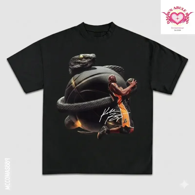 Kobe Bryant Black Mamba Graphic T-shirt, summer tee, vintage y2k, graphic tees for boys, mens clothing, youth boys clothing, kids clothing, streetwear, youth boy clothes