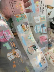 Matowe taśmy dla zwierząt domowych z zapasy rzemieślnicze DIY Scrapbooking naklejki na Plan ozdoby do robienia kartek