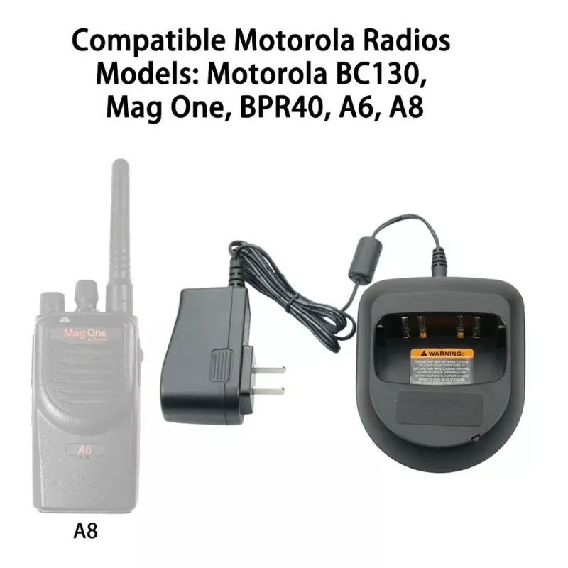 Ni-MH Battery Desk Charger for Motorola Walkie Talkie Mag One A8 A6 BPR40 PMLN4685A PMLN4822AR PMLN4682AR Radio Battery Charge