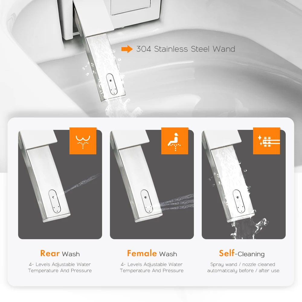 Toilette automatica in ceramica monopezzo telecomandata con funzione bidet