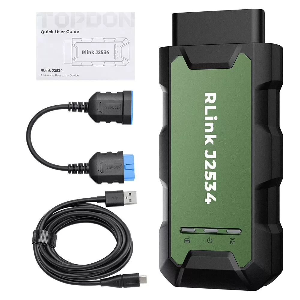 TOPDON RLink J2534 Pass-Thru Programmer OEM Reprogramming and Diagnostic Tool Enhanced J2534 VCI