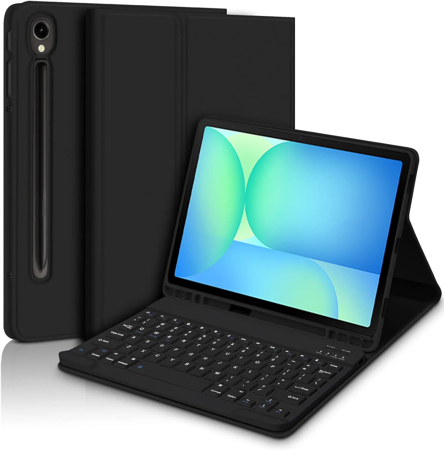 

Keyboard Case for Samsung Galaxy Tab S10 Lite / S10 FE / S9 FE / S9 / S8 / S7 10.9-inch/11-inch Tablet Case with Pencil Holder
