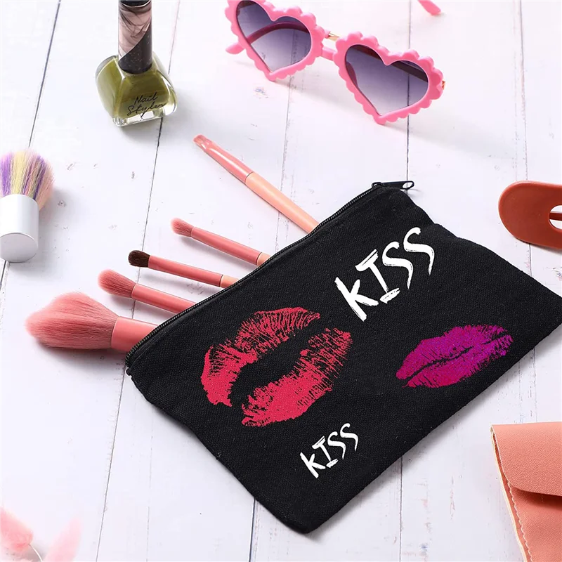 ABJG-80 แพ็คผ้าใบซิปแต่งหน้ากระเป๋าจํานวนมากดินสอกระเป๋า BLANK DIY CRAFT ผ้าใบกระเป๋าเครื่องสําอางกระเป๋า