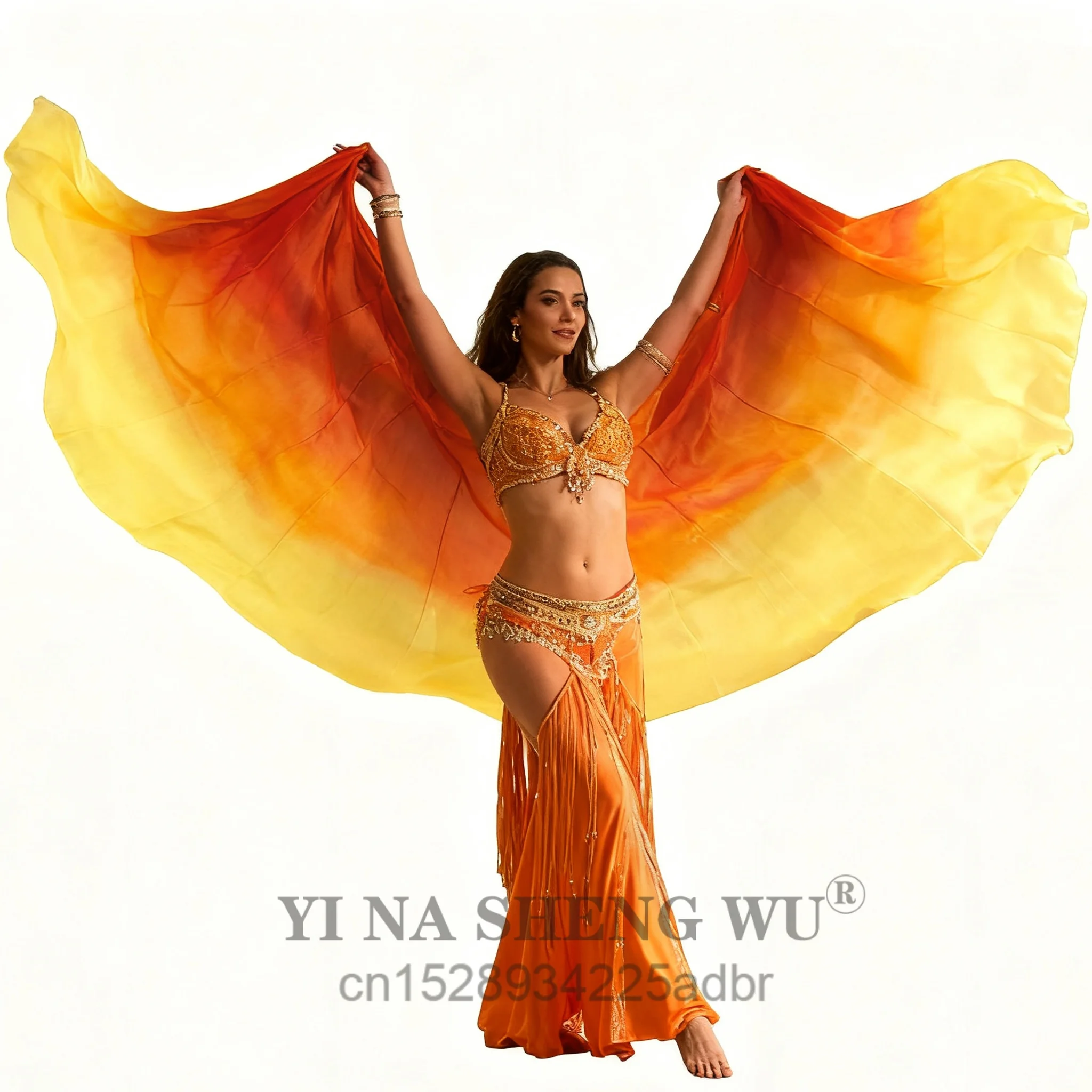 100% Real Silk Veil Shawl Women Scarf Costume Accessory Belly Dance Pure Natural Veil Customized Dyed Praise Silk Veil Brown