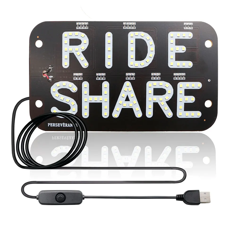 1pcs RideShare Taxi Light Sign 5V LED Windscreen Cab Indicator Light Windshield Lamp USB Cable