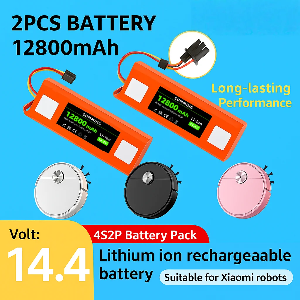 

Replacement Parts 12800mAh Battery Pack for Xiaomi MIJIA Mi Robot Mop 2 Pro MJSTS1 C101 D099-4S2P S1-260-4S2P Accessories