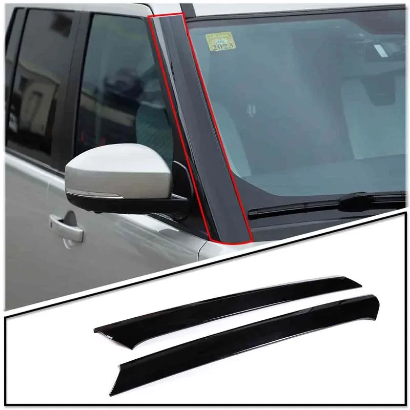 

For 2004-2016 Land Rover Discovery 3/Discovery 4 front-end glass A-pillar trim decorative strip ABS piano black 2pcs