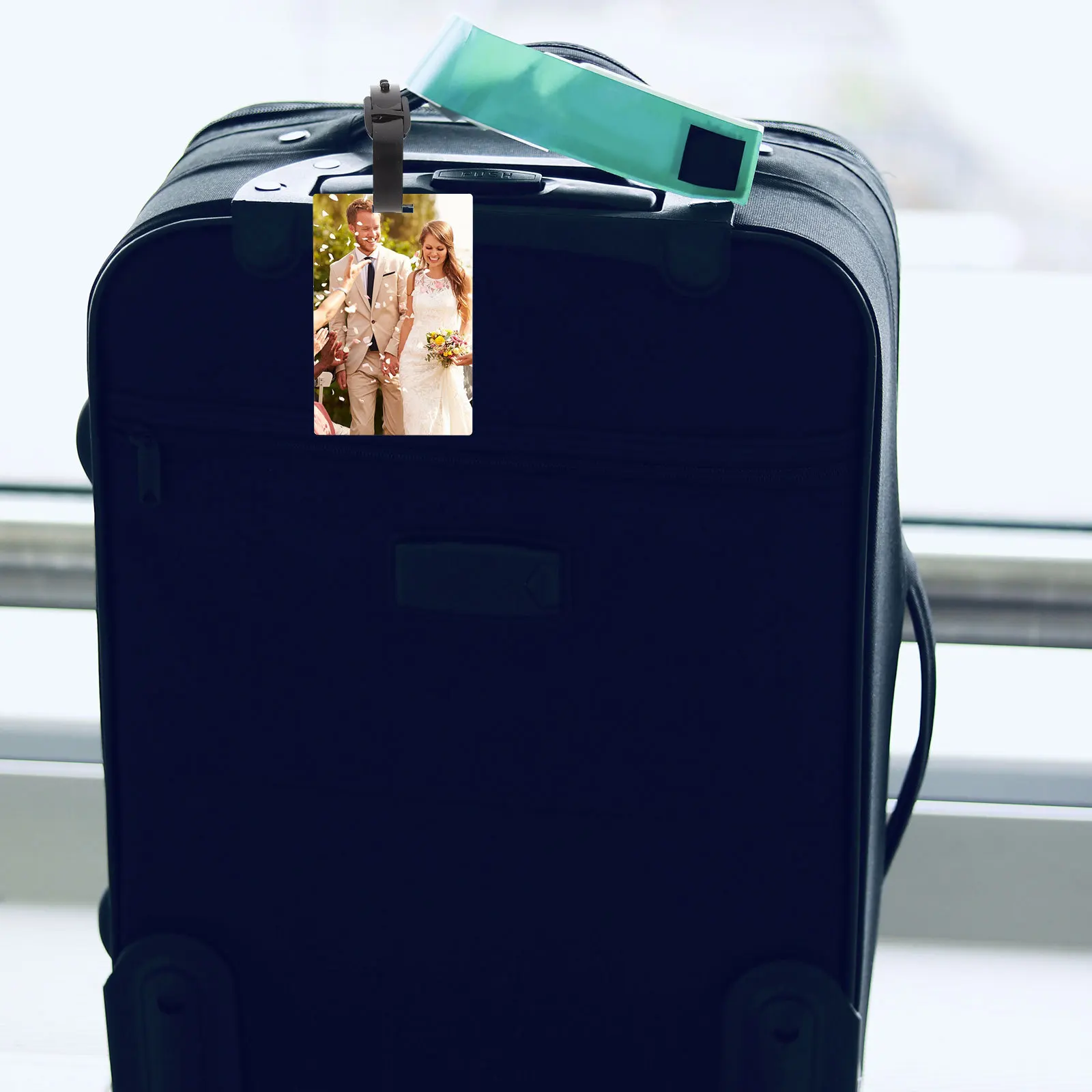 

4Pcs DIY Blank Luggage Tags Sublimation Heat Transfer Suitcase Labels Business Travel Tags DIY Blank Luggage Tag