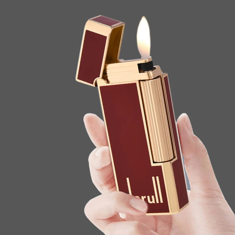 Derui Narrow Side Slip Grinding Wheel Kerosene Lighter High-end Gift Box Packaging Men's Gift Lighter Wholesale