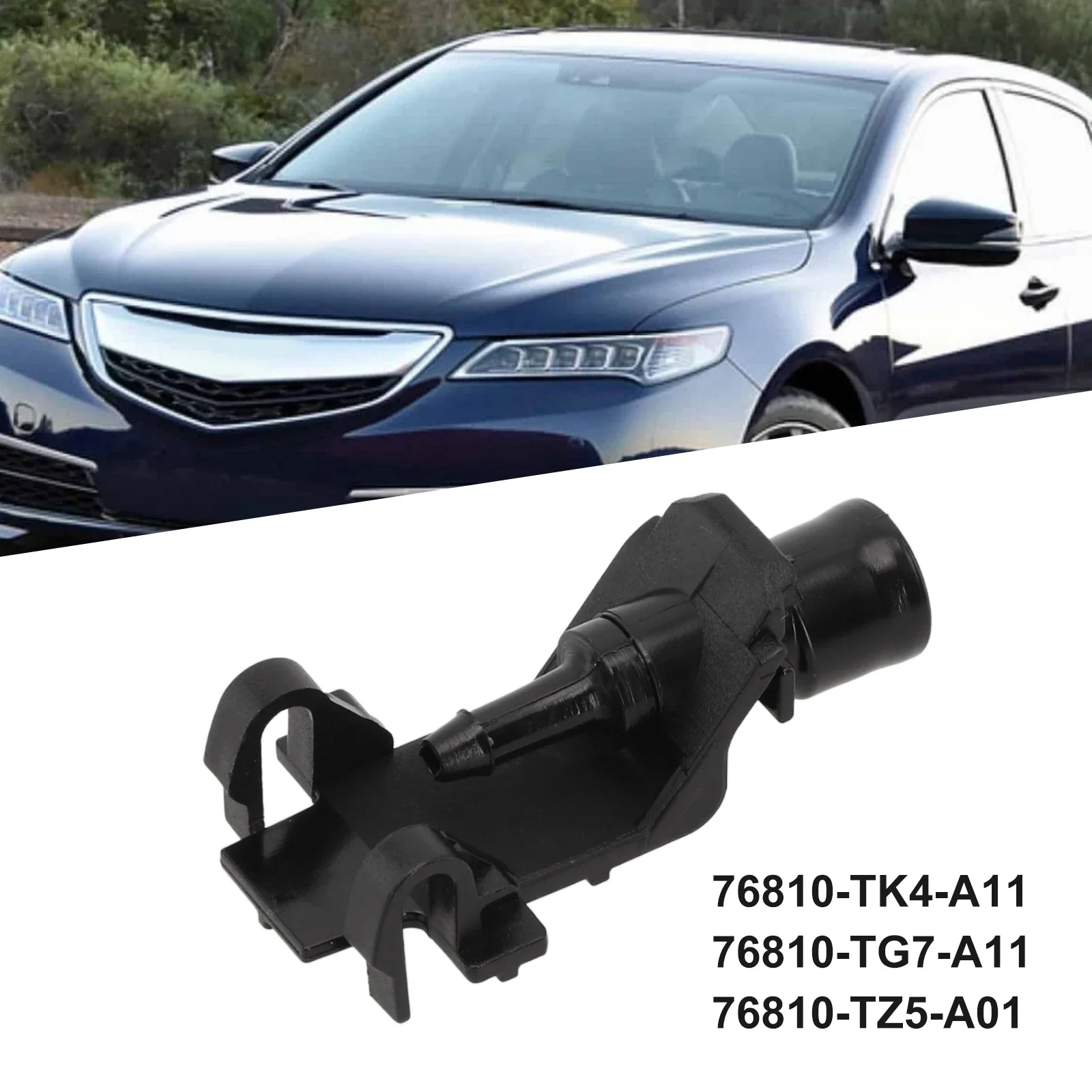 Front Washer Nozzle 76810-TZ5-A01 Direct Replacement Front Placement High Quality Material Car Repair Easy Installation