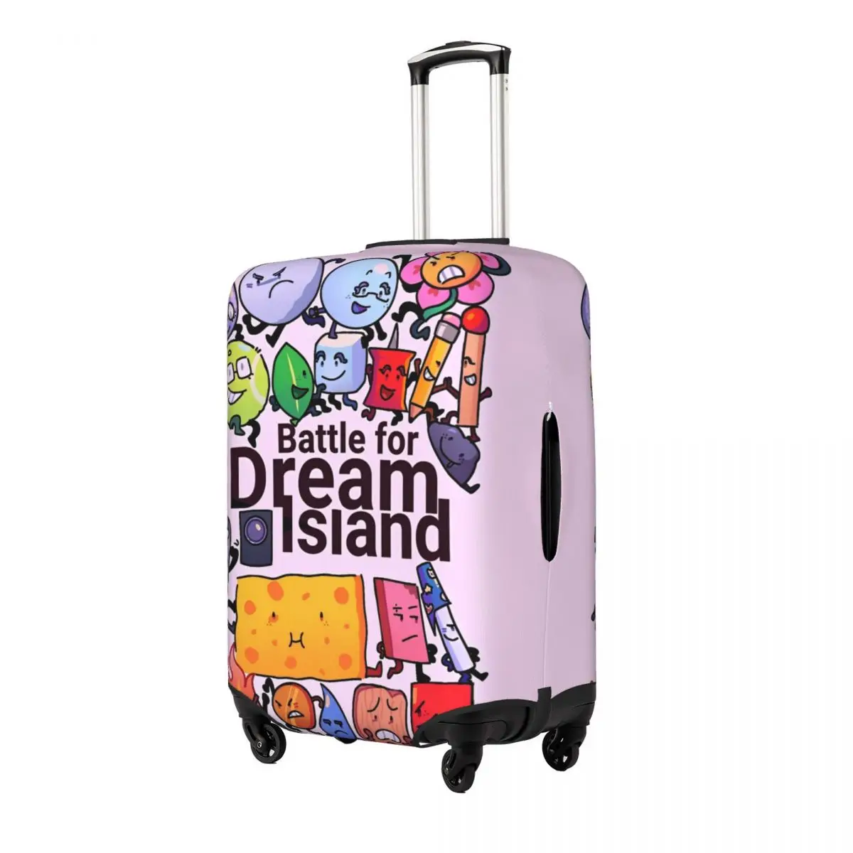 BFDI Inanimate Insanity All Characters Suitcase Cover Vacation Business Practical Luggage Supplies Protection