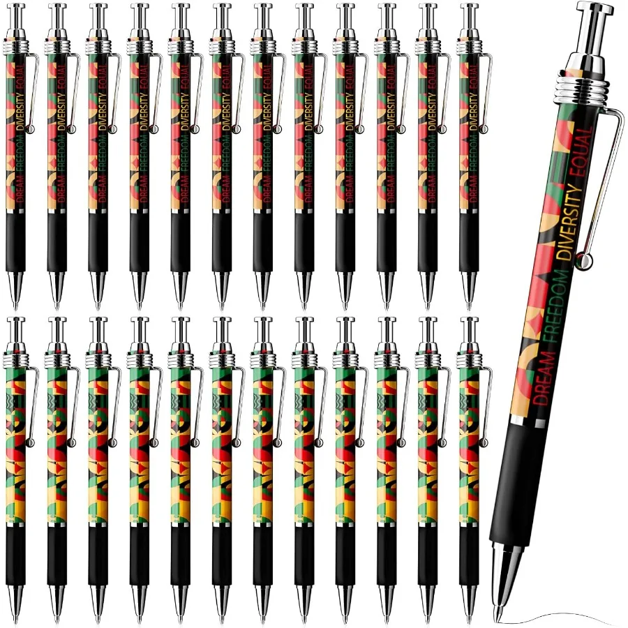 

25 Pcs Juneteenth Gift Bulk Happy Juneteenth Day Ballpoint Pens Freedom Day Independee Theme Ballpoint Pens for Party Supplies