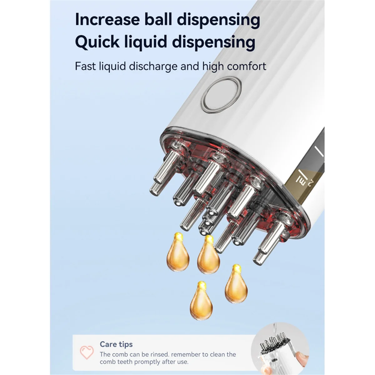 Лидер продаж 3-в-1 вибрационный аппликатор для масла для волос и массажер для кожи головы с красными огнями и аппликатором для хранения волос на 70 мл