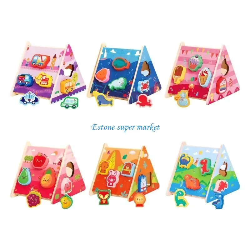 

090B Kids Sensory Board Toy Ocean Animals Vehicles Learning Gift