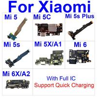 Usb Charging Jack Port Board For Xiaomi Mi 5 5c 5s Plus 5X 6 6X A1 A2 Usb Charger Dock Connector Board Module Replacement Parts