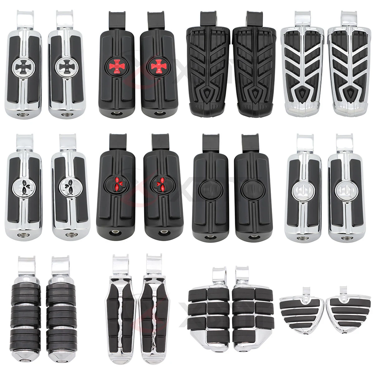 Motorcycle Footrests Foot Pegs For Honda Shadow 750 VT750 VTX1300 VTX1800 VT1300 Magna VF750 VLX600 ACE Aero Spirit Phantom RS