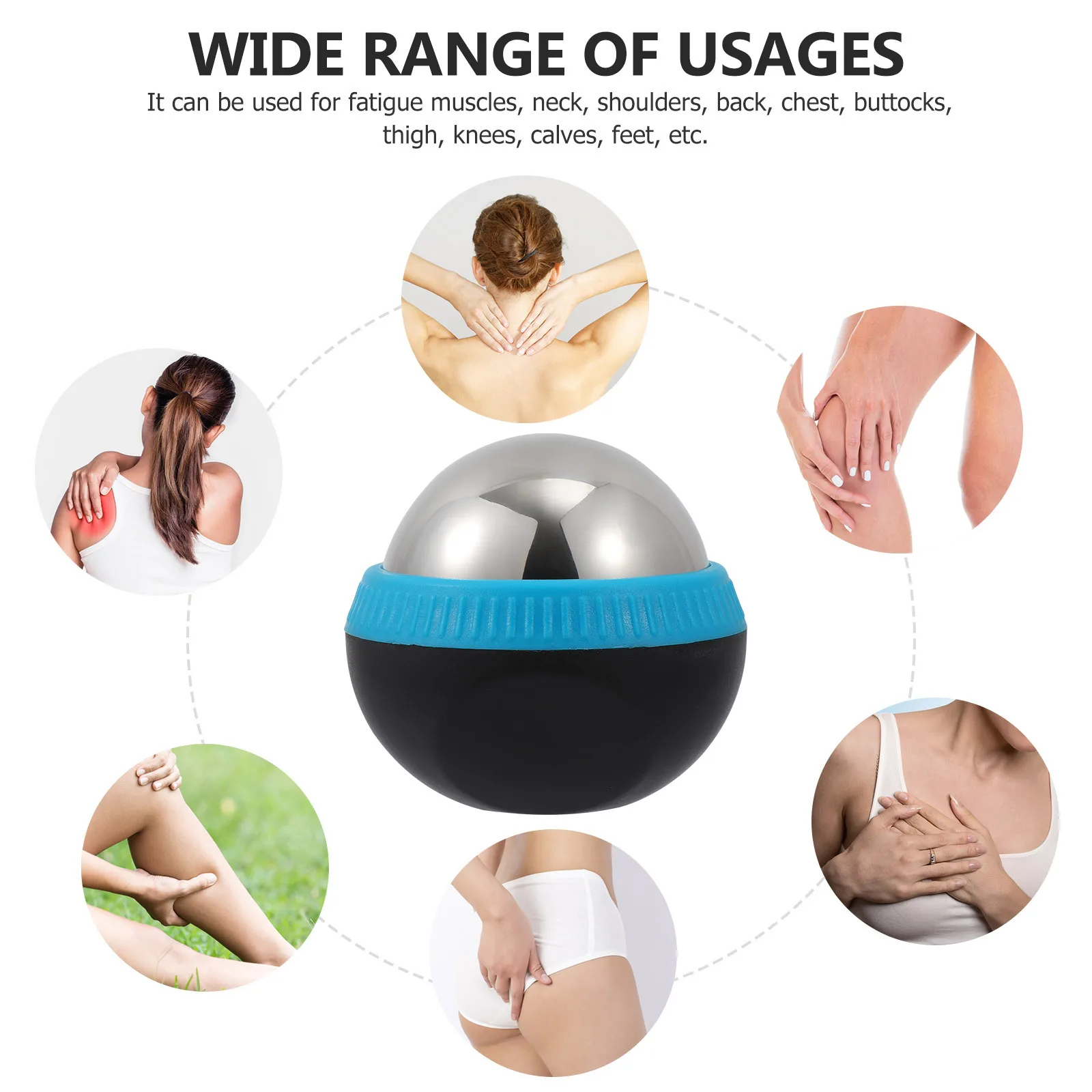 

Stainless Steel Massage Ball Muscle Roller Health Preserving Face Foot Fitness Tool Body Pain Relief Spa Therapy Cold Hot
