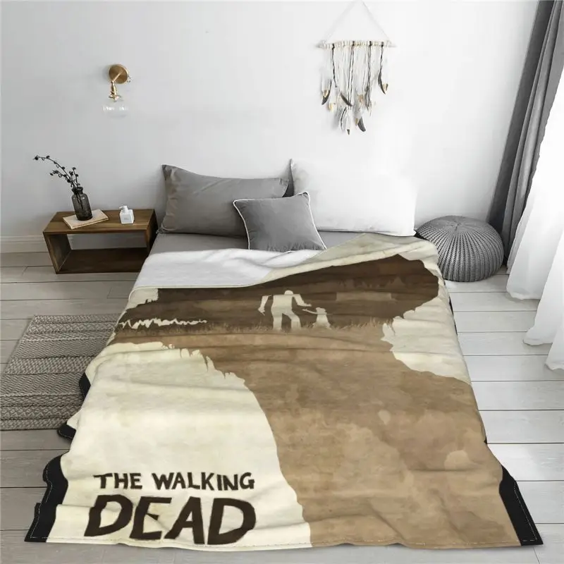 Meme The Walking Dead Twd Serie Tv Cult Zombie Blanket Winter Comfort Super Warm Couch Blanket Mechanical Wash