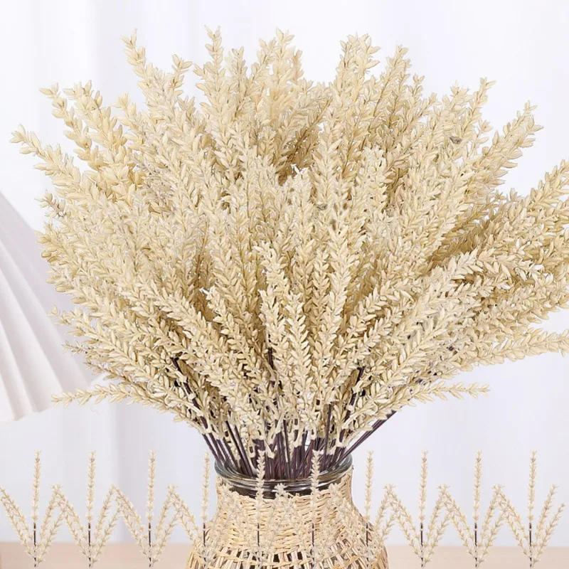 12/6PCS Artificial Flowers Yarn Fog Millet Spike Bouquet Home Party Wedding Bedroom Table Vase Decoration DIY Room Fake Plant