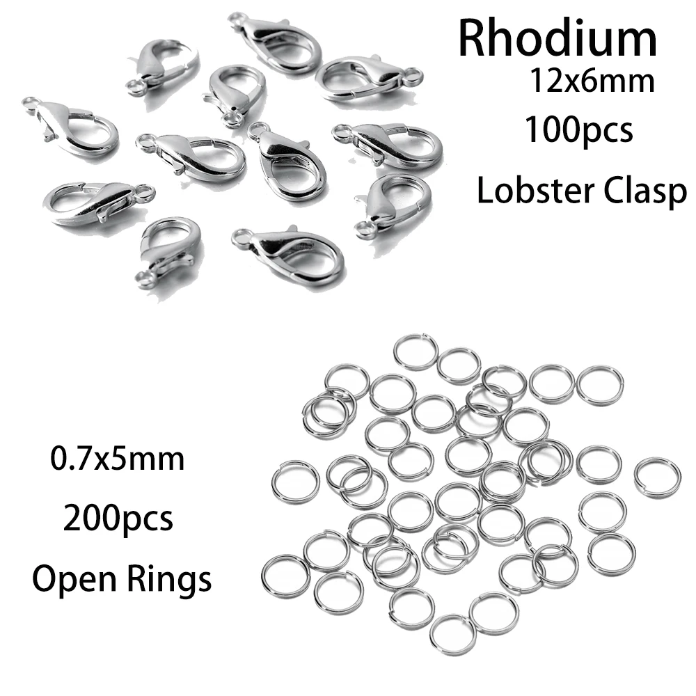 200pcs Rings & Clasps Set for DIY Jewellery Making Kit