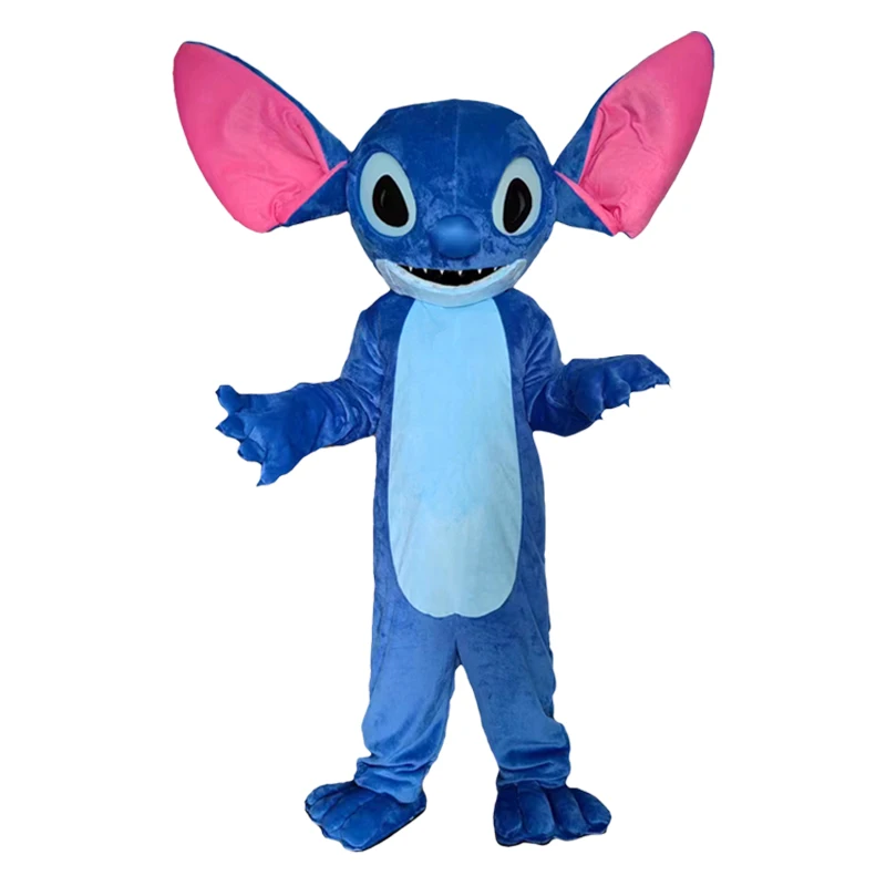 High Quality Blue  Lilo & Stitch Mascot Costume Fashion Cartoon Character Disney Animal carnival Clothing
