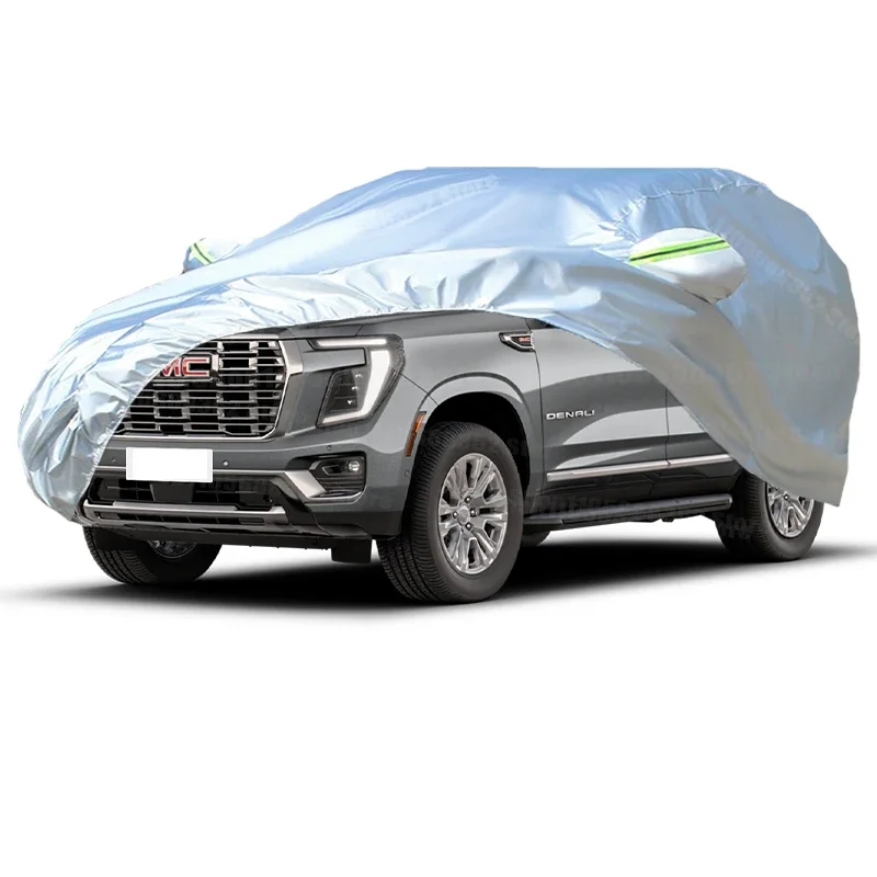 For GMC Yukon Car Cover Outdoor Protection Covers Snow Sunshade Waterproof Dustproof Exterior UV Car Accessories