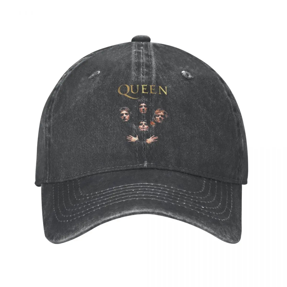 

Queen Rock Band Baseball Caps Vintage Distressed Denim Sun Cap for Men Women Outdoor All Seasons Travel Adjustable Fit Caps Hat