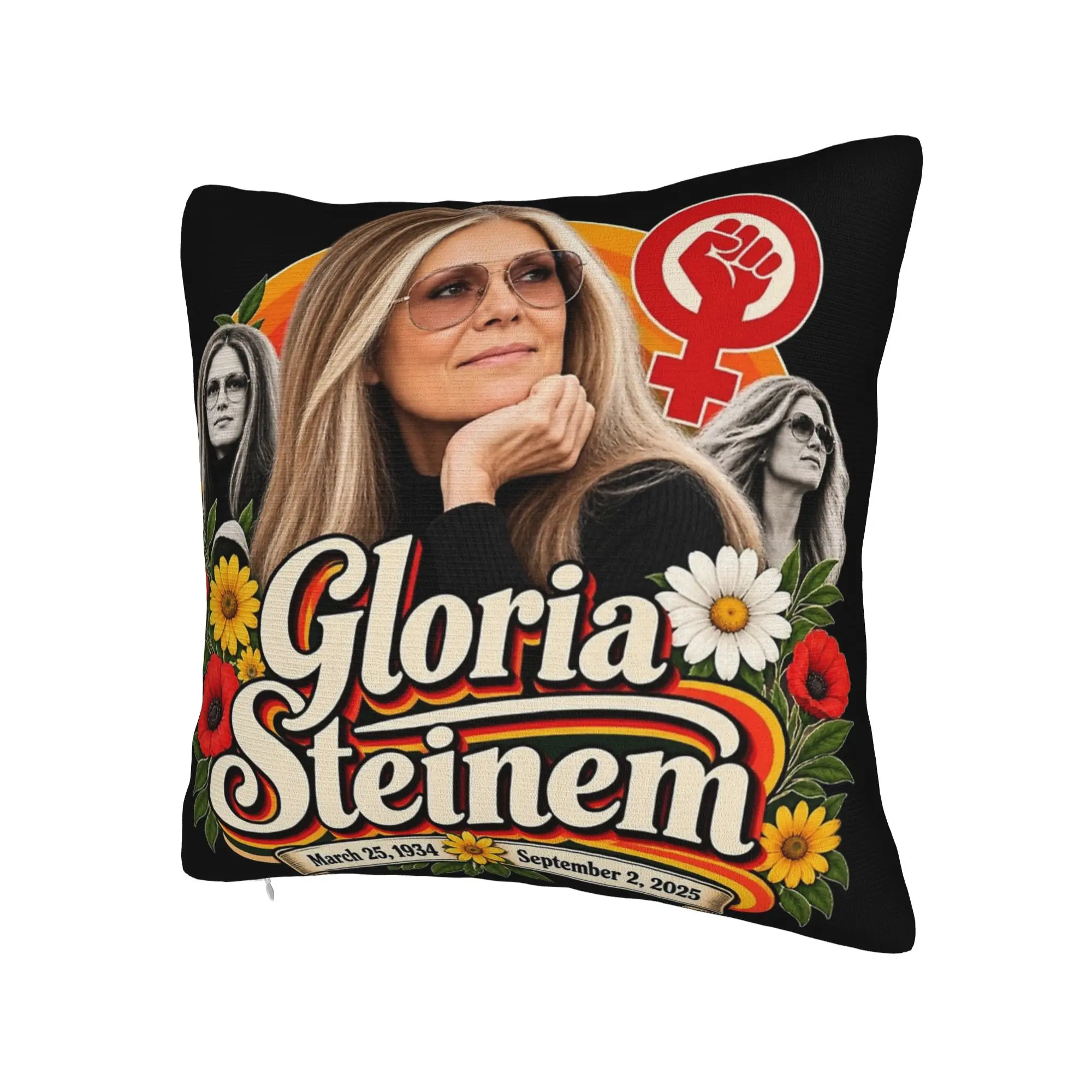 RIP Gloria Steinem  Pillowcase Merch Soft Cushion Cover Decor  Throw Pillow Case Cover Home Multi-Size