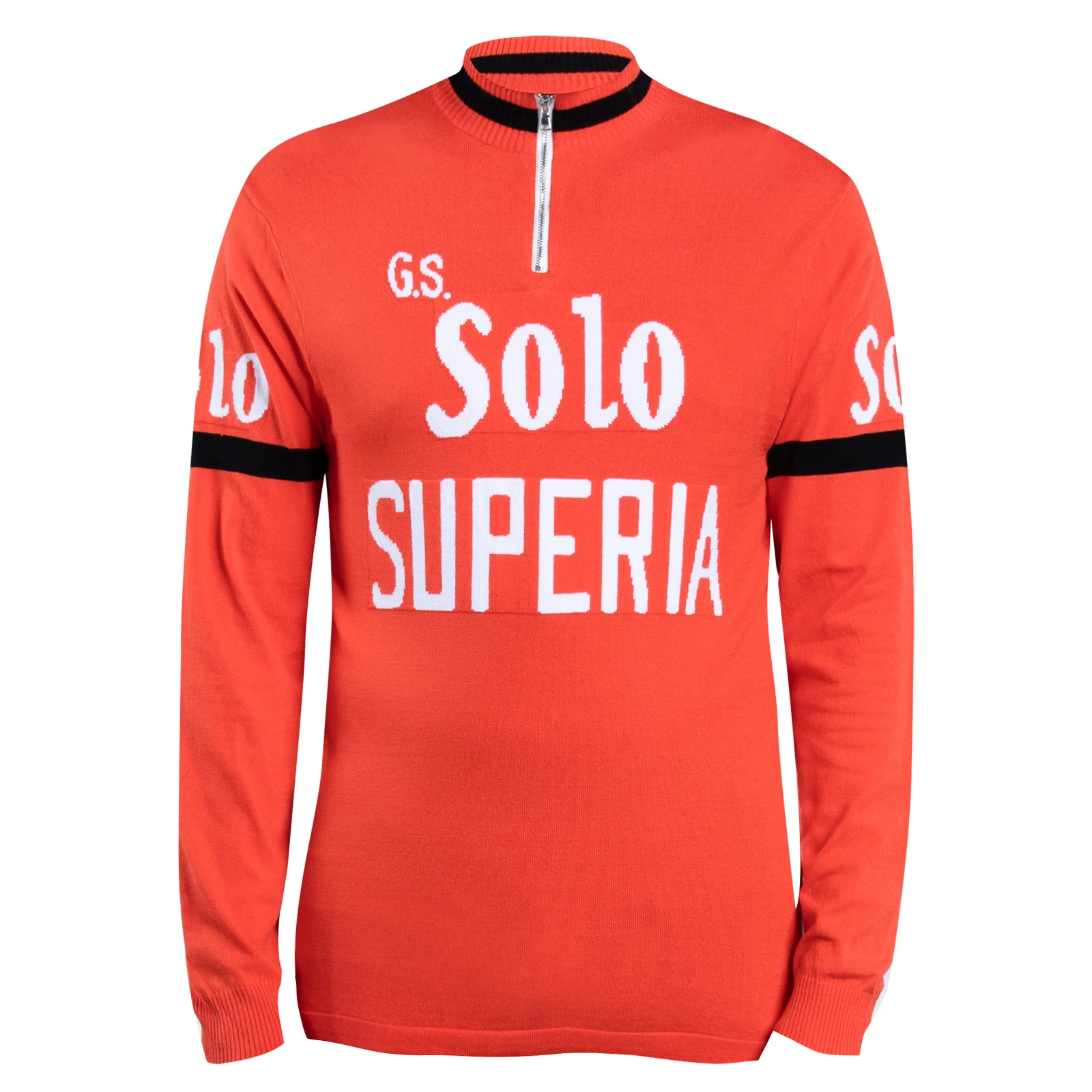 G.S. Solo Superia Long Sleeve Merino Wool Retro Cycling Jersey