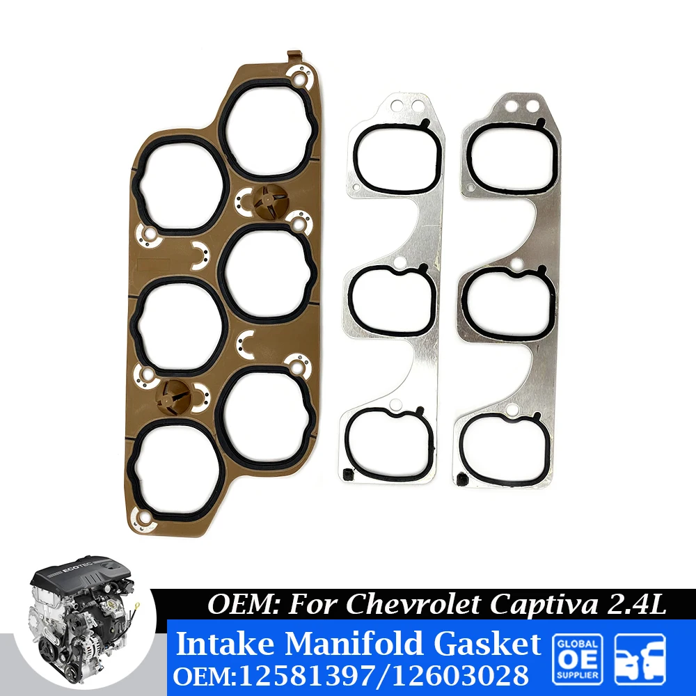 

Комплект прокладок для впускного коллектора для Chevrolet Captiva 2.4L Buick Park Avenue Cadillac CTS SRX SLS, автомобильные аксессуары 12581397 12603028